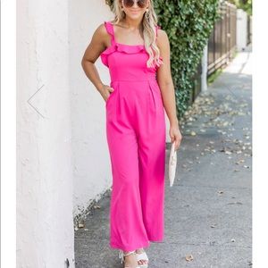 Pink Ruffle Jumpsuit